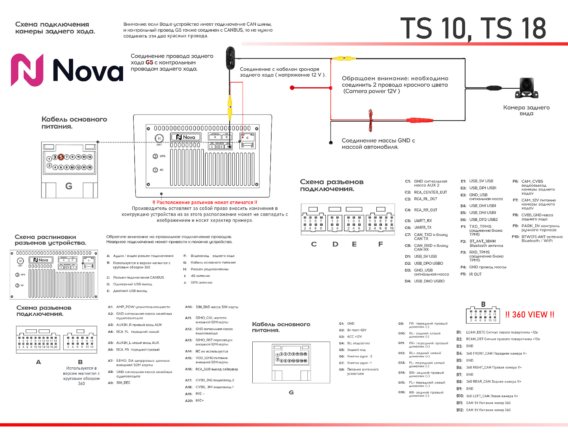 10''Автомагнитола NOVA TS10 S ANDROID12 QLED/ВЕНТ/SIM/4GB/64GB/DSP/3RCA/BT/2USB — изображение 4