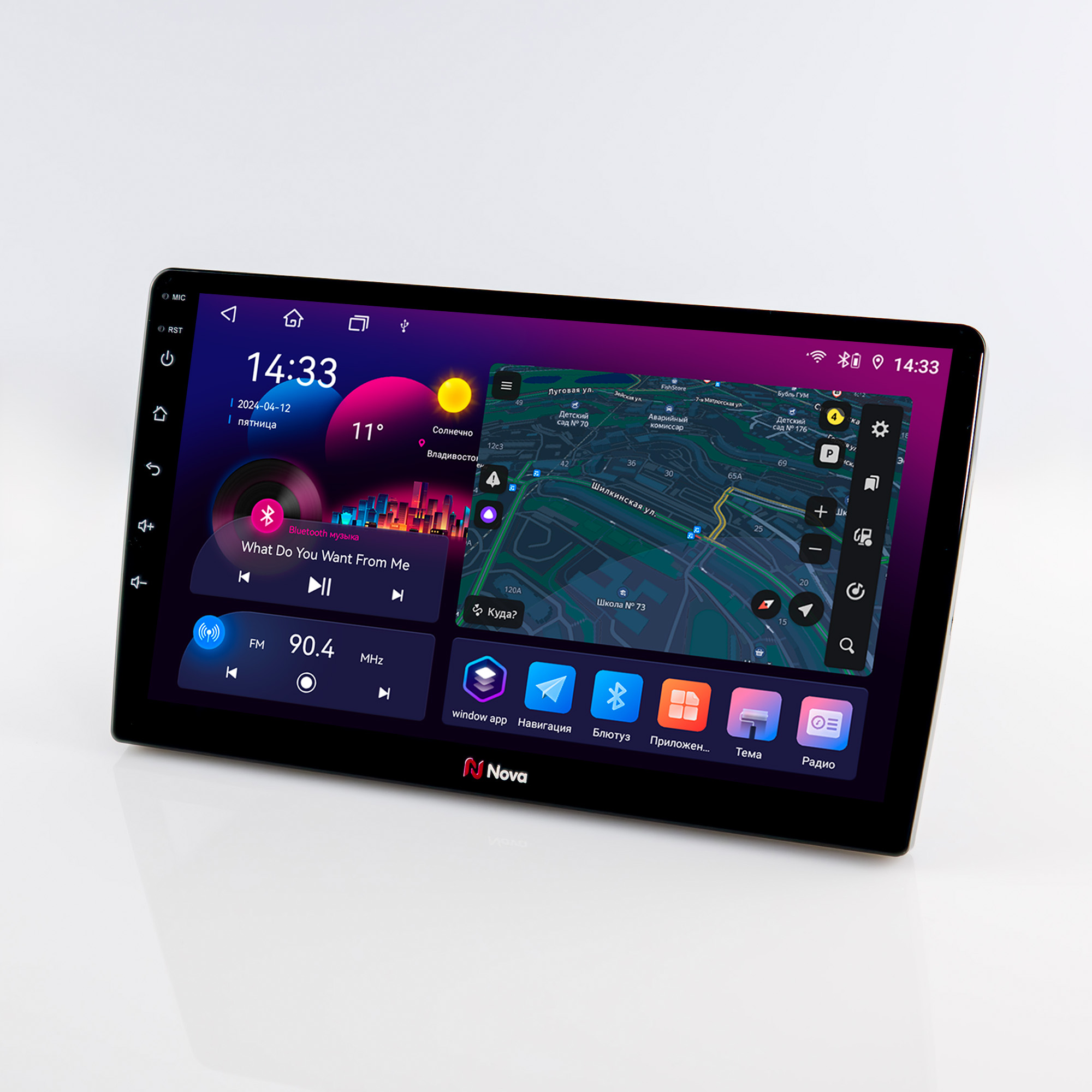 10''Автомагнитола NOVA TS10 S ANDROID12 QLED/ВЕНТ/SIM/4GB/64GB/DSP/3RCA/BT/2USB — изображение 9